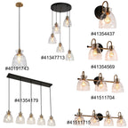 Suspension moderne du milieu du siècle Elisie à 1 lumière en verre martelé avec dôme en cascade pour cuisine, îlot de cuisine, salle à manger