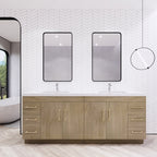Meuble-lavabo autoportant Eliza de 72 po avec double vasque