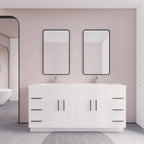 Meuble-lavabo autoportant Eliza de 72 po avec double vasque