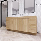 Meuble-lavabo autoportant Eliza de 72 po avec double vasque