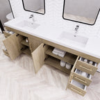 Meuble-lavabo autoportant Eliza de 72 po avec double vasque