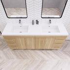 Meuble-lavabo autoportant Eliza de 72 po avec double vasque