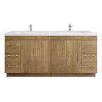 Meuble-lavabo autoportant Eliza de 72 po avec double vasque