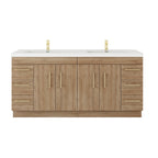 Meuble-lavabo autoportant Eliza de 72 po avec double vasque