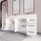 Meuble-lavabo autoportant Eliza de 72 po avec double vasque