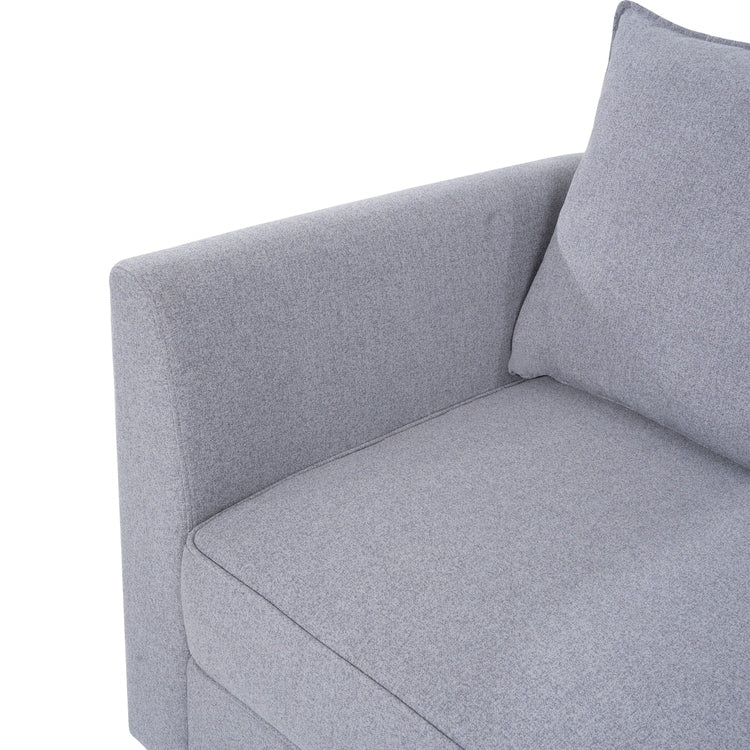 Canapé modulaire 3 pièces avec assise douce et confortable Canapé en lin avec cadre en bois robuste Idéal pour les petits espaces