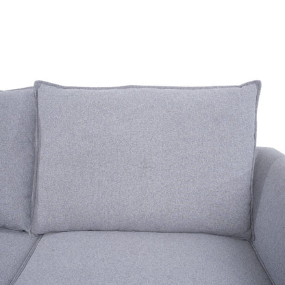 Canapé modulaire 3 pièces avec assise douce et confortable Canapé en lin avec cadre en bois robuste Idéal pour les petits espaces
