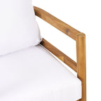 Salon de jardin 4 places en bois d'acacia Ellendale avec coussins par Christopher Knight Home