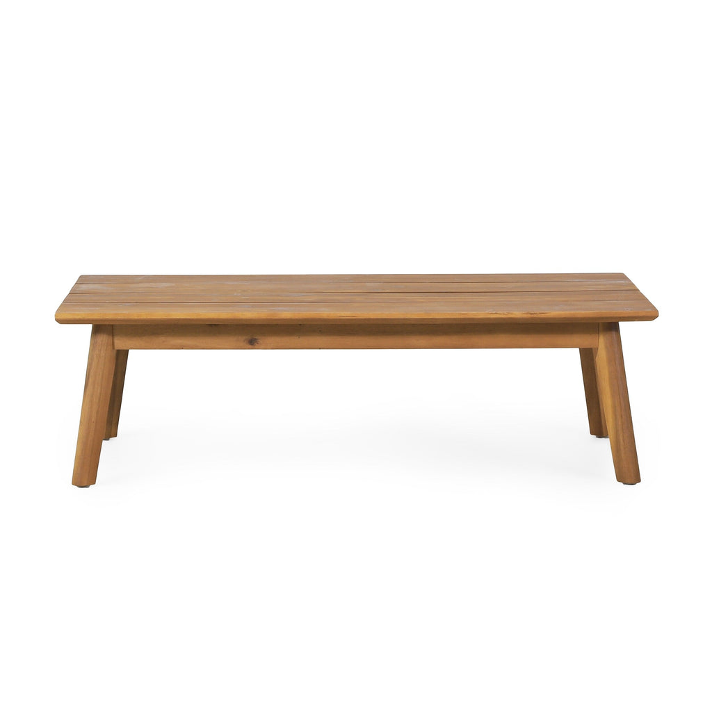Salon de jardin 4 places en bois d'acacia Ellendale avec coussins par Christopher Knight Home