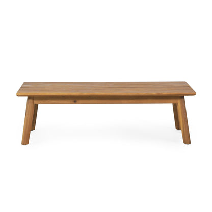 Salon de jardin 4 places en bois d'acacia Ellendale avec coussins par Christopher Knight Home