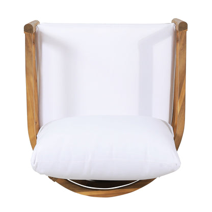 Fauteuils club d'extérieur Ellendale en bois d'acacia avec coussin par Christopher Knight Home