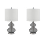 Lampe de table en verre courbé Ellipse, lot de 2