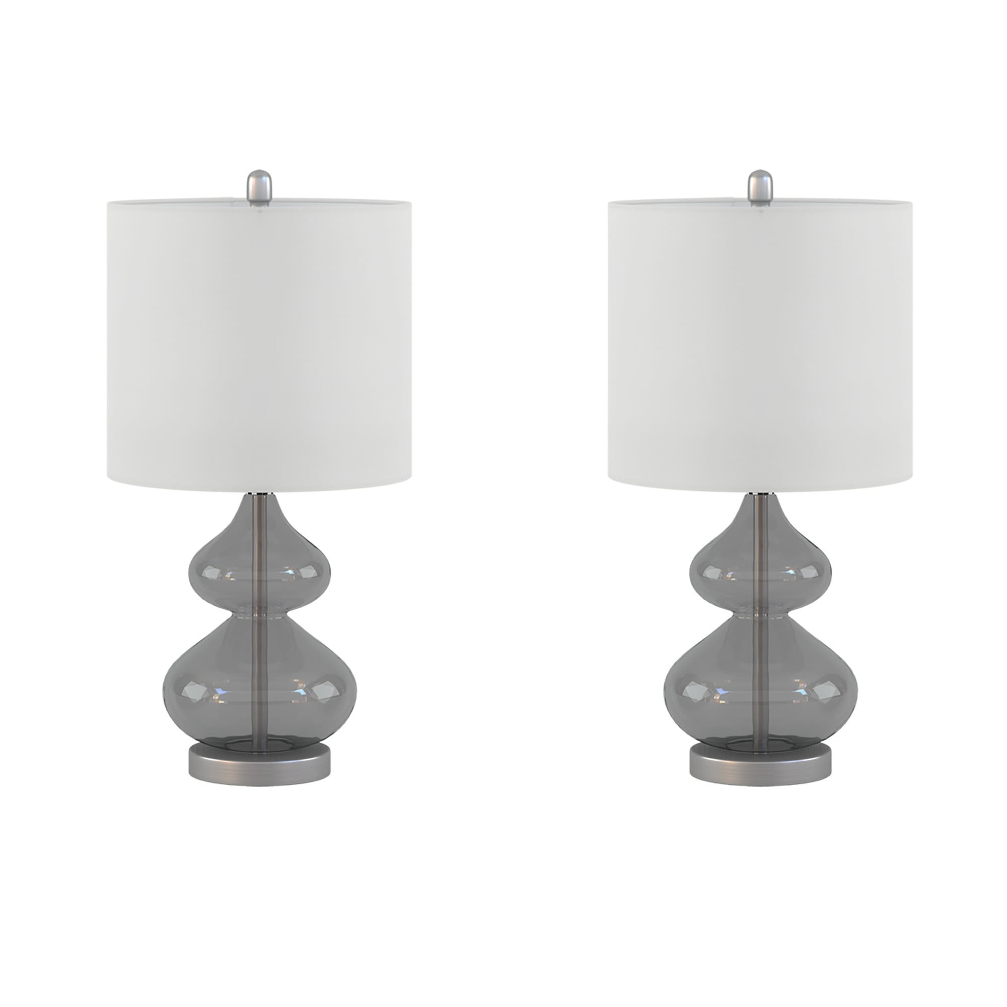 Lampe de table en verre courbé Ellipse, lot de 2