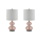 Lampe de table en verre courbé Ellipse, lot de 2