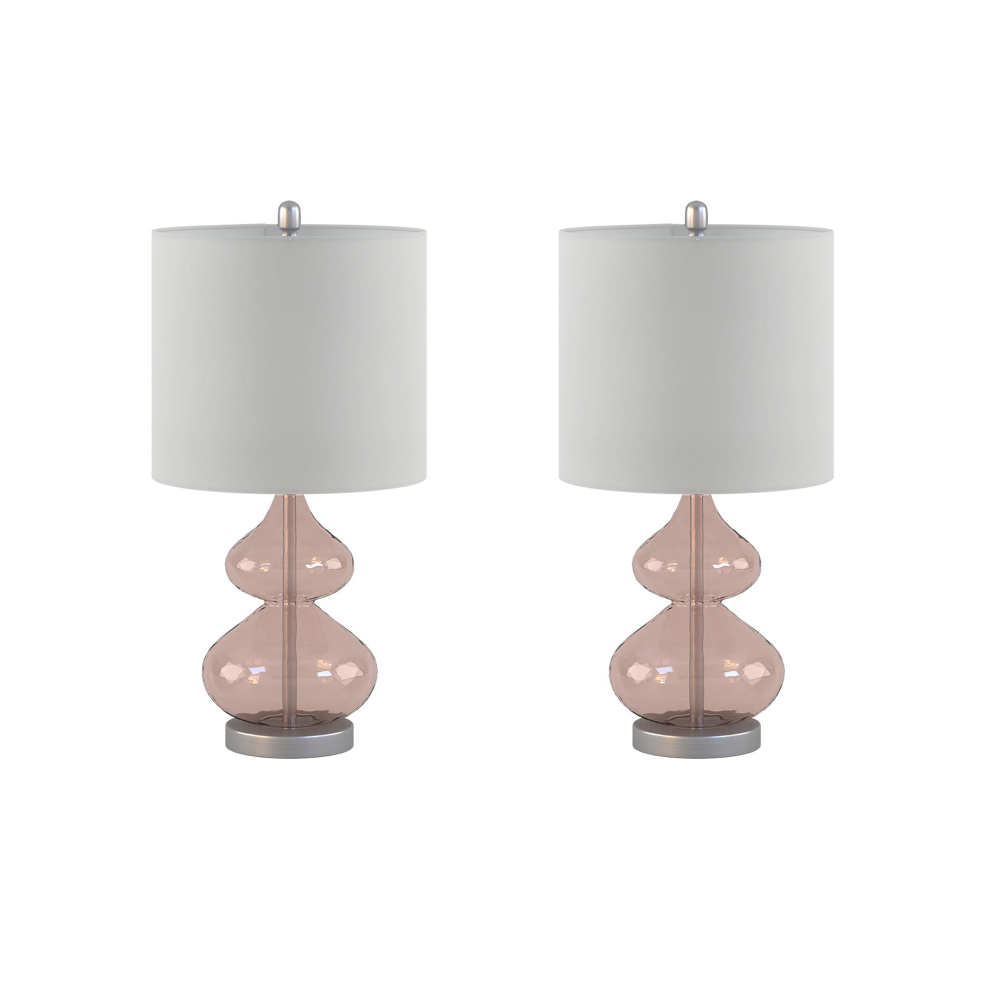 Lampe de table en verre courbé Ellipse, lot de 2