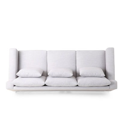 Canapé 3 places contemporain en tissu Elliston avec coussins décoratifs par Christopher Knight Home
