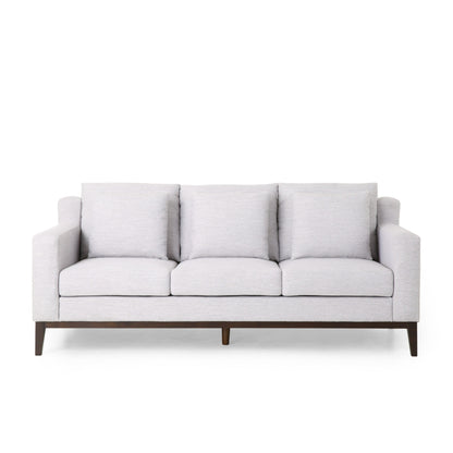Canapé 3 places contemporain en tissu Elliston avec coussins décoratifs par Christopher Knight Home