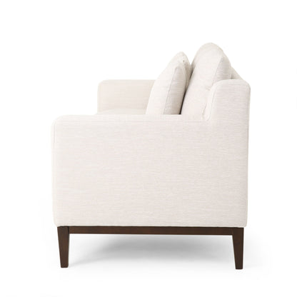 Canapé 3 places contemporain en tissu Elliston avec coussins décoratifs par Christopher Knight Home