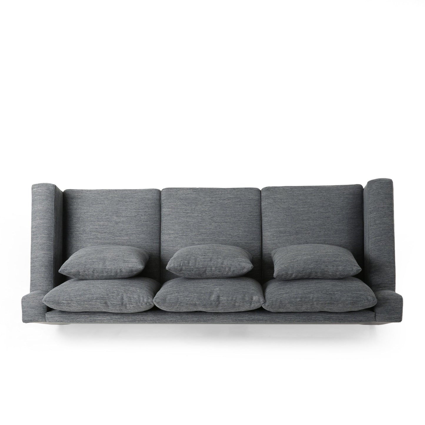 Canapé 3 places contemporain en tissu Elliston avec coussins décoratifs par Christopher Knight Home