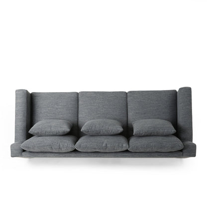 Canapé 3 places contemporain en tissu Elliston avec coussins décoratifs par Christopher Knight Home