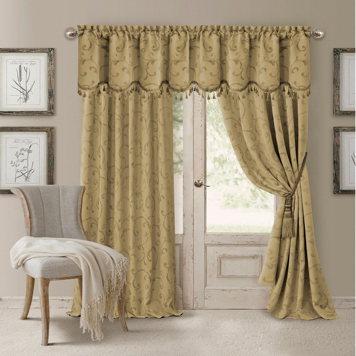 Rideau occultant en jacquard Elrene Mia