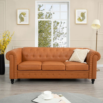 Canapé Chesterfield Elegance, Confort luxueux pour salons cosy, Canapé moderne du milieu du siècle, Élégance, Canapé 3 places
