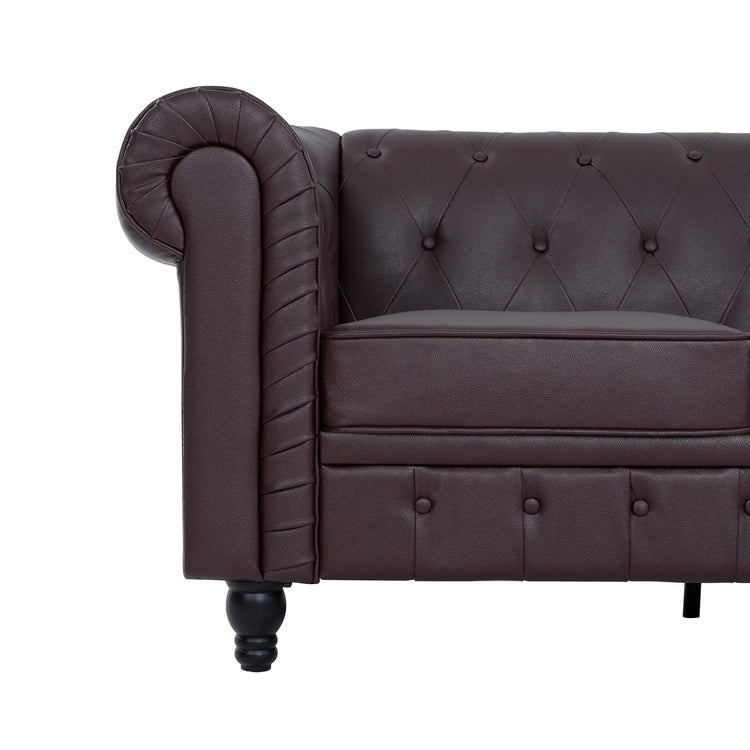 Canapé Chesterfield Elegance, Confort luxueux pour salons cosy, Canapé moderne du milieu du siècle, Élégance, Canapé 3 places