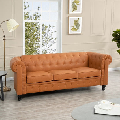 Canapé Chesterfield Elegance, Confort luxueux pour salons cosy, Canapé moderne du milieu du siècle, Élégance, Canapé 3 places