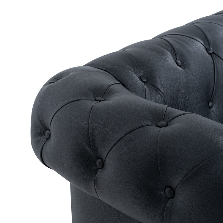 Canapé Chesterfield Elegance, Confort luxueux pour salons cosy, Canapé moderne du milieu du siècle, Élégance, Canapé 3 places