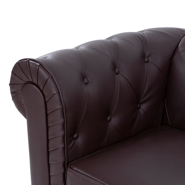 Canapé Chesterfield Elegance, Confort luxueux pour salons cosy, Canapé moderne du milieu du siècle, Élégance, Canapé 3 places