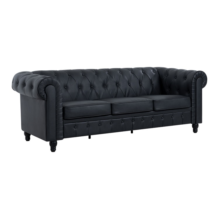 Canapé Chesterfield Elegance, Confort luxueux pour salons cosy, Canapé moderne du milieu du siècle, Élégance, Canapé 3 places