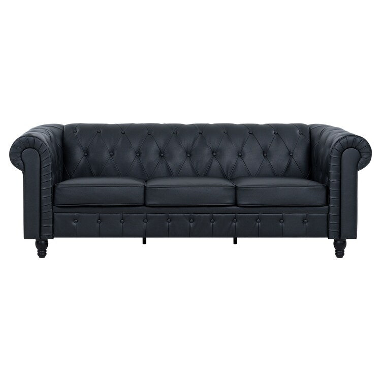 Canapé Chesterfield Elegance, Confort luxueux pour salons cosy, Canapé moderne du milieu du siècle, Élégance, Canapé 3 places