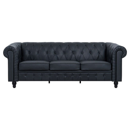 Canapé Chesterfield Elegance, Confort luxueux pour salons cosy, Canapé moderne du milieu du siècle, Élégance, Canapé 3 places