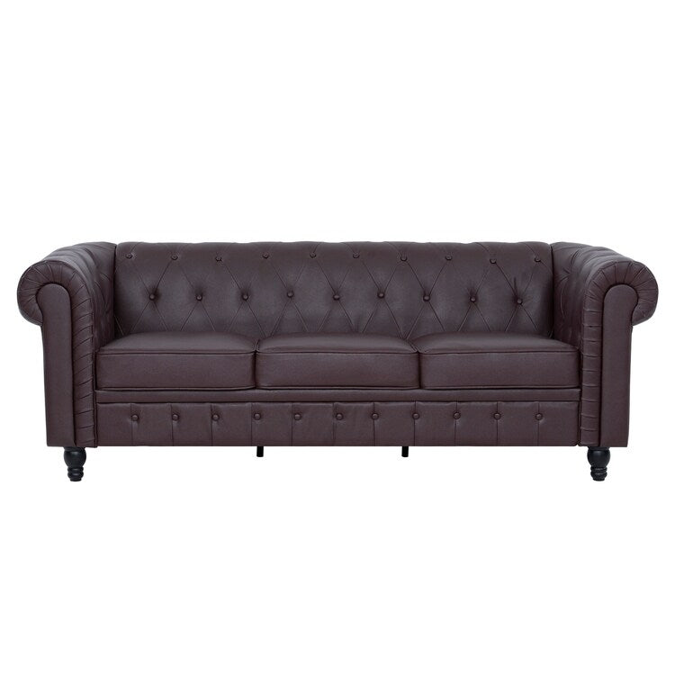 Canapé Chesterfield Elegance, Confort luxueux pour salons cosy, Canapé moderne du milieu du siècle, Élégance, Canapé 3 places