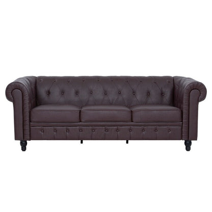Canapé Chesterfield Elegance, Confort luxueux pour salons cosy, Canapé moderne du milieu du siècle, Élégance, Canapé 3 places