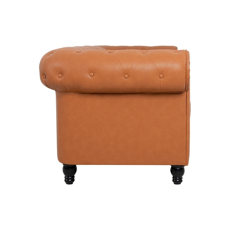 Canapé Chesterfield Elegance, Confort luxueux pour salons cosy, Canapé moderne du milieu du siècle, Élégance, Canapé 3 places