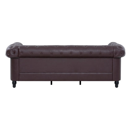 Canapé Chesterfield Elegance, Confort luxueux pour salons cosy, Canapé moderne du milieu du siècle, Élégance, Canapé 3 places