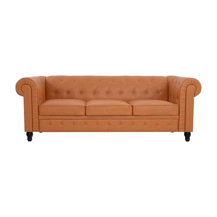 Canapé Chesterfield Elegance, Confort luxueux pour salons cosy, Canapé moderne du milieu du siècle, Élégance, Canapé 3 places