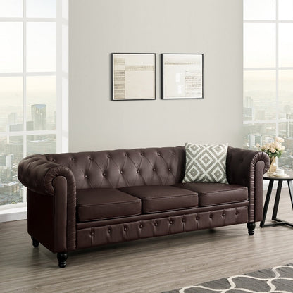 Canapé Chesterfield Elegance, Confort luxueux pour salons cosy, Canapé moderne du milieu du siècle, Élégance, Canapé 3 places