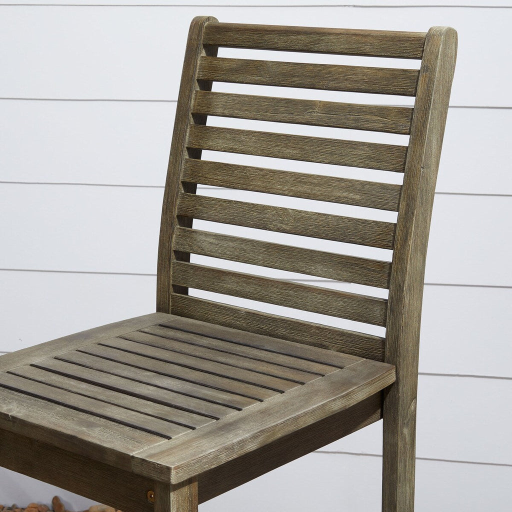 Ensemble de salle à manger avec table de bar et chaises en bois Emilio