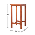 Ensemble de salle à manger avec table de bar et chaises en bois Emilio