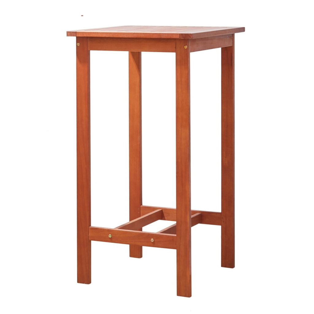 Ensemble de salle à manger avec table de bar et chaises en bois Emilio