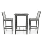 Ensemble de salle à manger avec table de bar et chaises en bois Emilio