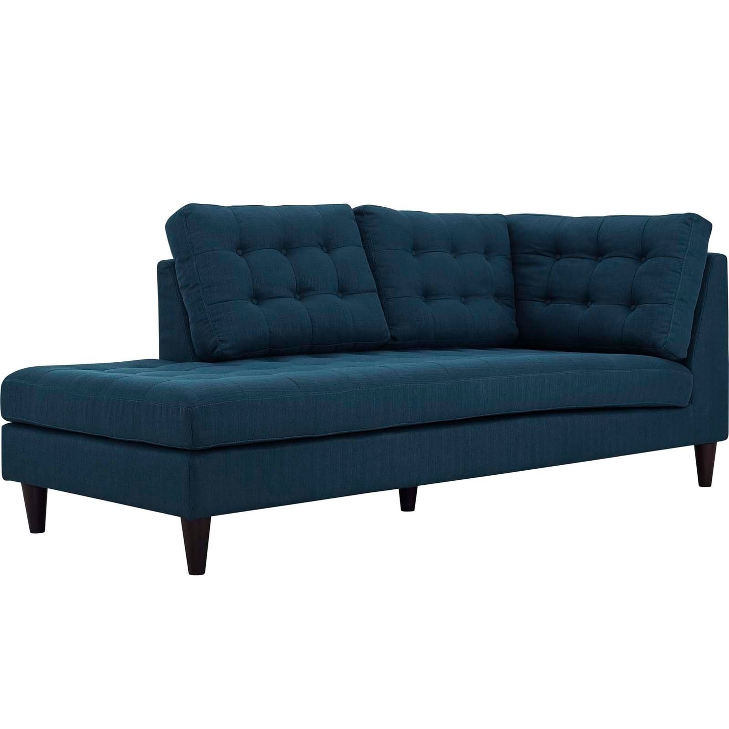 Chaise longue rembourrée en tissu Carson Carrington Humlebaek Empress