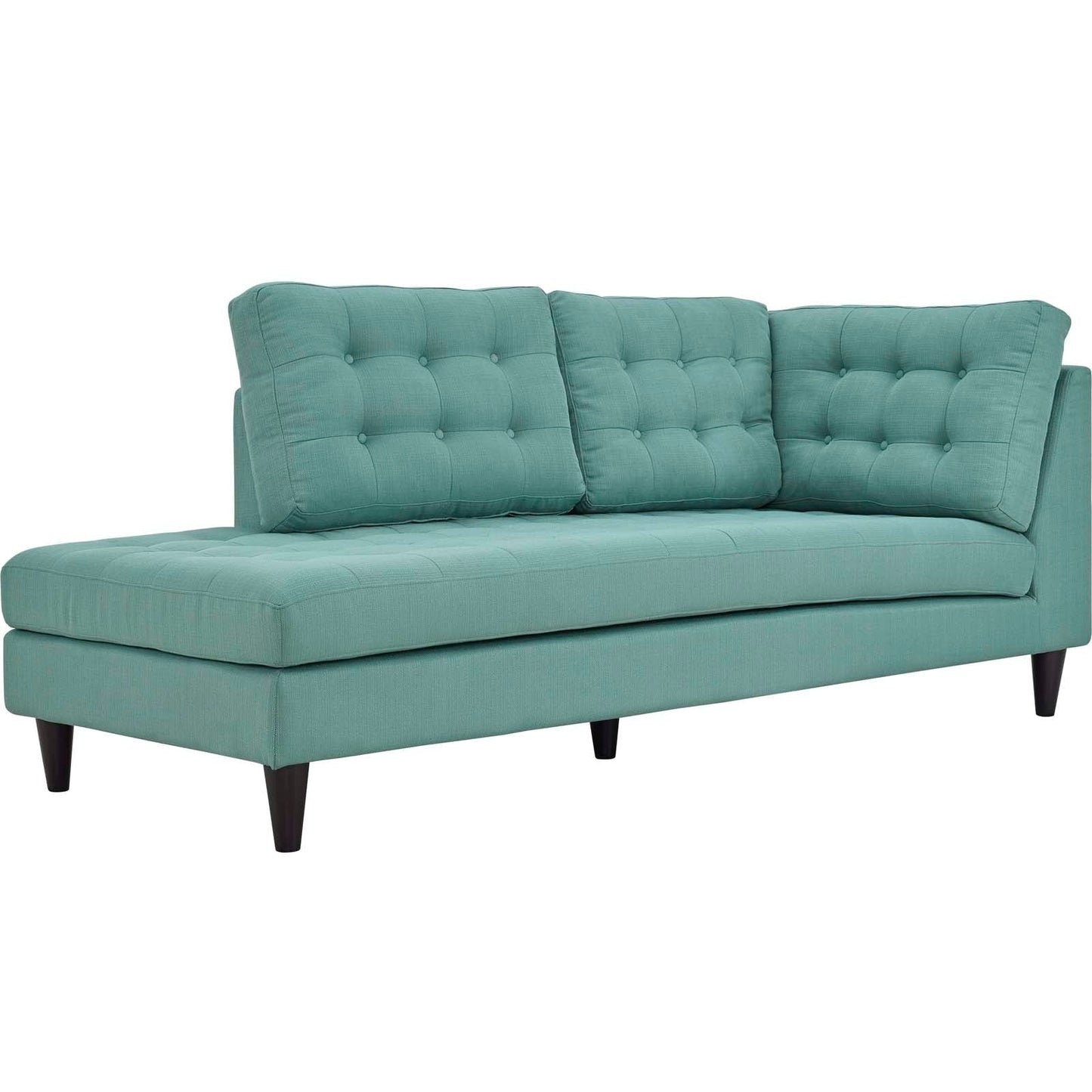 Chaise longue rembourrée en tissu Carson Carrington Humlebaek Empress