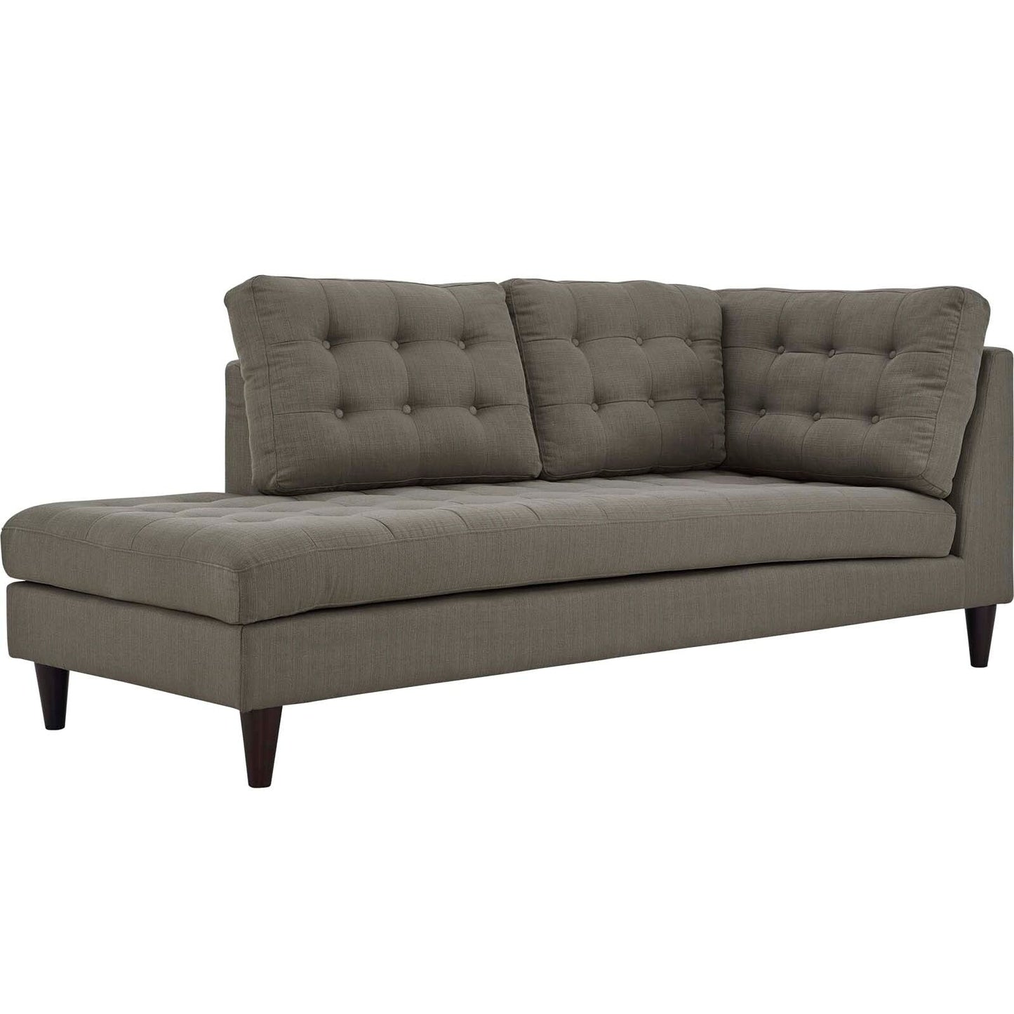 Chaise longue rembourrée en tissu Carson Carrington Humlebaek Empress
