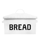 Boîte à pain en métal émaillé avec message sur le pain