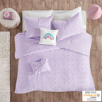 Parure de lit Ensley en coton jacquard à pompons par Intelligent Design Kids