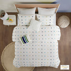 Parure de lit Ensley en coton jacquard à pompons par Intelligent Design Kids