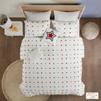 Parure de lit Ensley en coton jacquard à pompons par Intelligent Design Kids